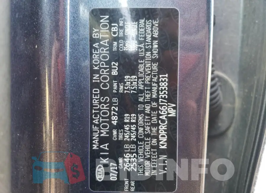 KNDPRCA66J7353831 Photo# 13