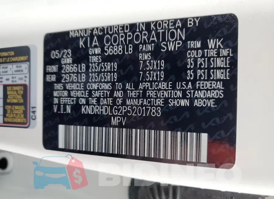 KNDRHDLG2P5201783 Photo# 13