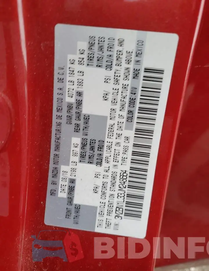 3MZBN1L33JM248664 Photo# 12