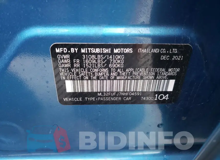 ML32FUFJ7NHF04591 Photo# 13