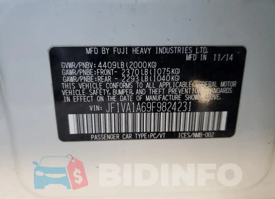 JF1VA1A69F9824231 Photo# 12