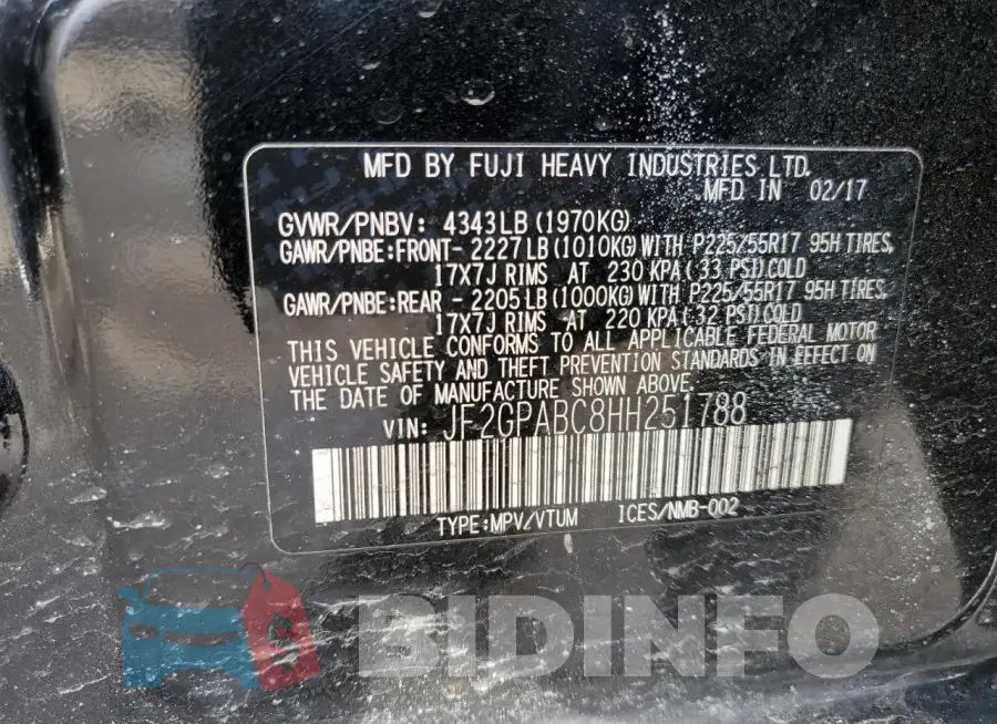 JF2GPABC8HH251788 Photo# 12