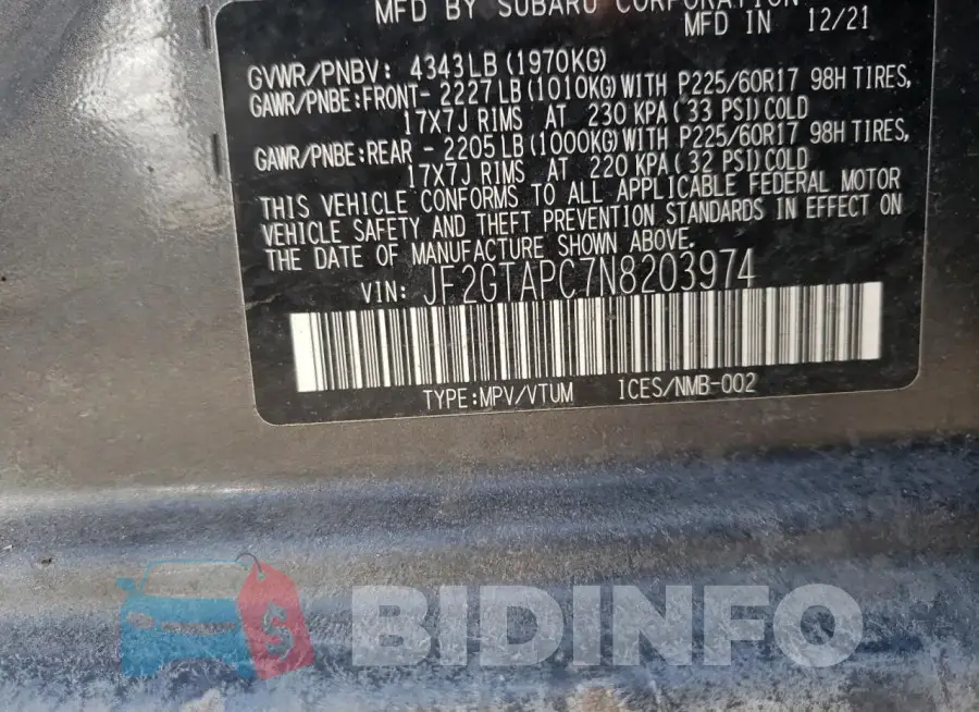 JF2GTAPC7N8203974 Photo# 12