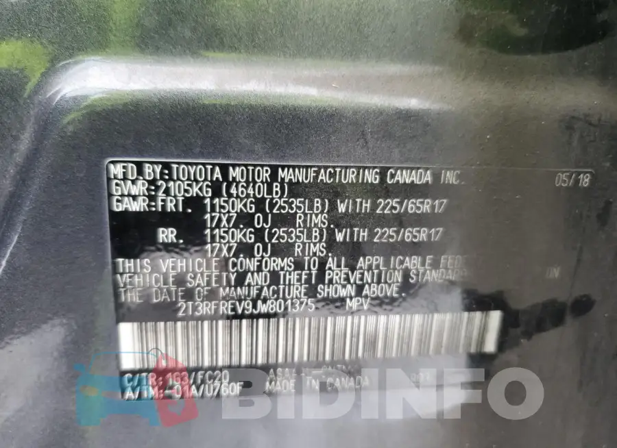 2T3RFREV9JW801375 Photo# 12