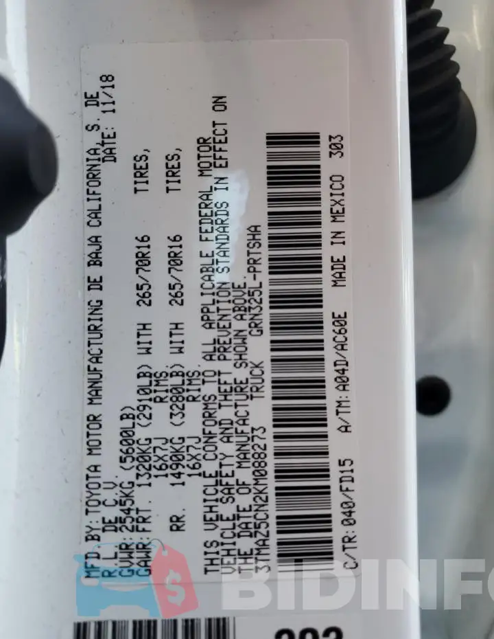3TMAZ5CN2KM088273 Photo# 12