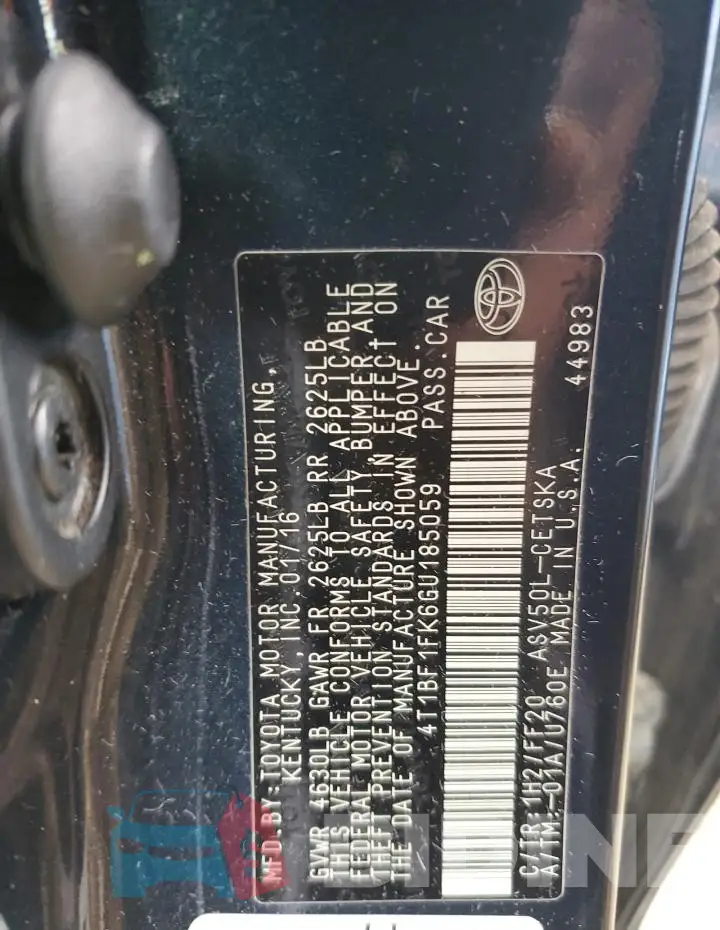 4T1BF1FK6GU185059 Photo# 12
