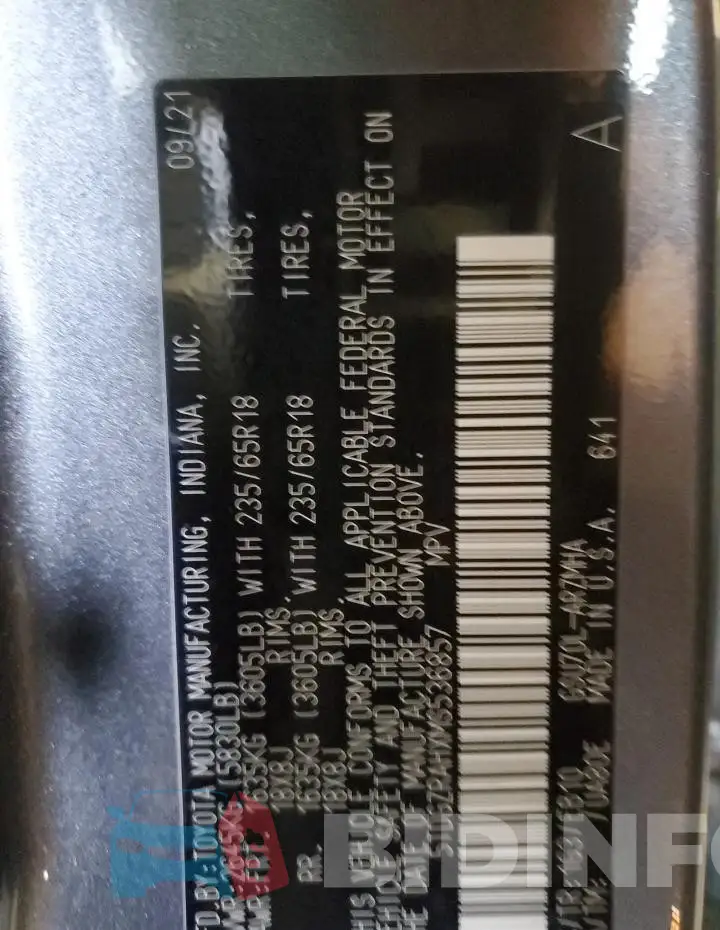 5TDGZRAHXMS536857 Photo# 12