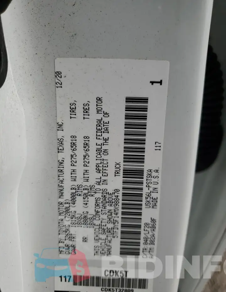 5TFDY5F14MX988470 Photo# 13