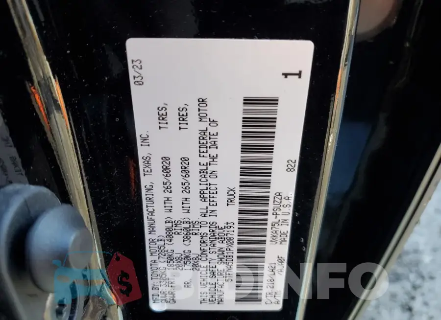 5TFNA5DB1PX087193 Photo# 13
