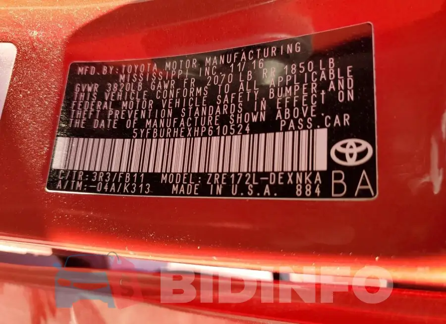 5YFBURHEXHP610524 Photo# 12