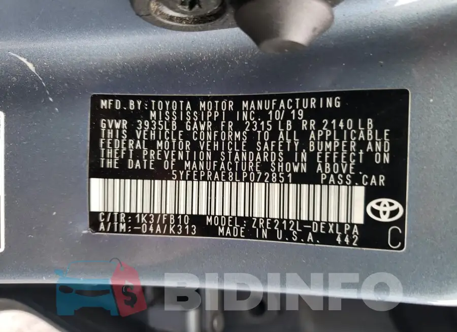 5YFEPRAE8LP072851 Photo# 12