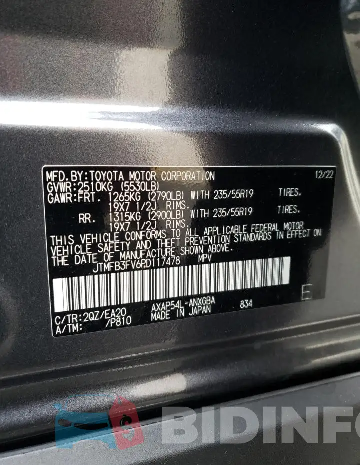 JTMFB3FV6PD117478 Photo# 12