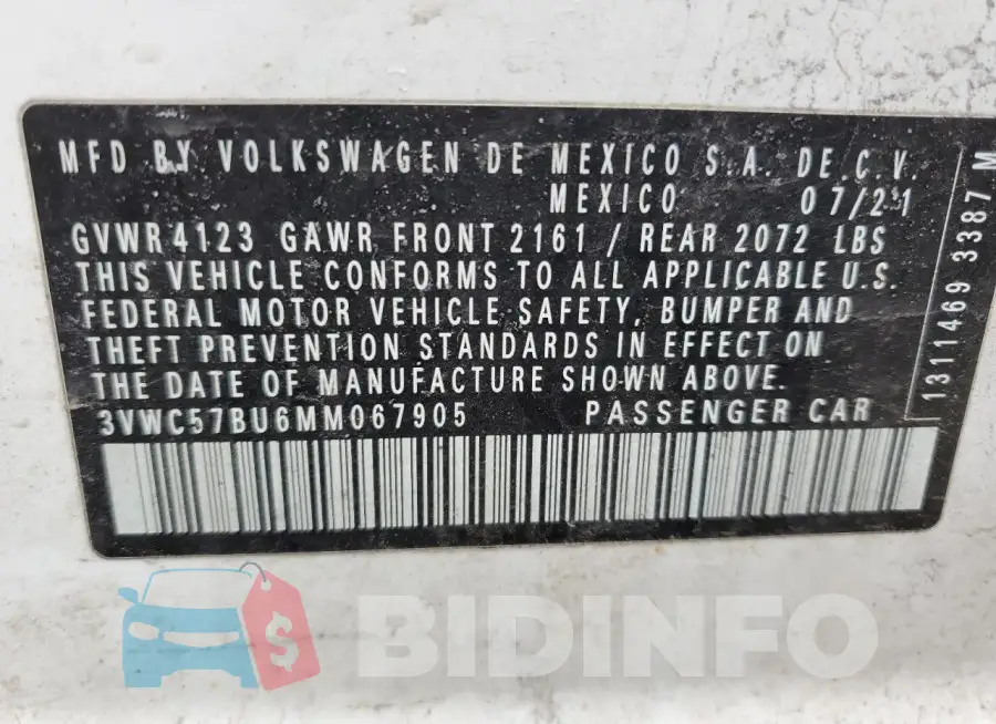 3VWC57BU6MM067905 Photo# 12