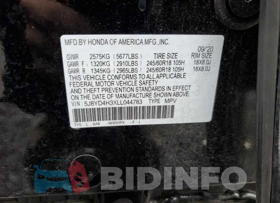 5J8YD4H3XLL044783 Photo# 12