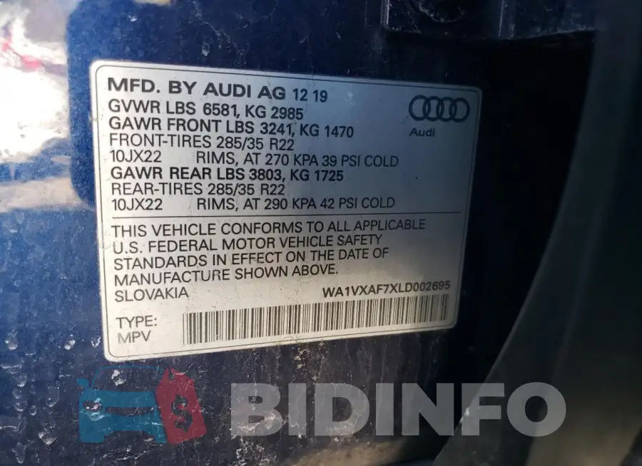 WA1VXAF7XLD002695 Photo# 13