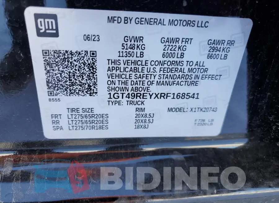 1GT49REYXRF168541 Photo# 12