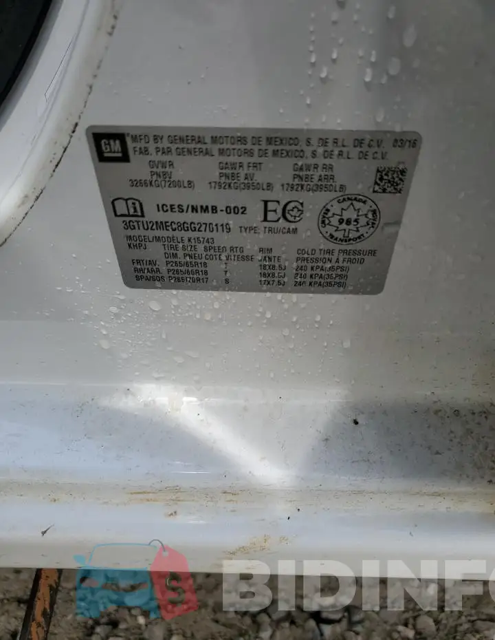 3GTU2MEC8GG270119 Photo# 13