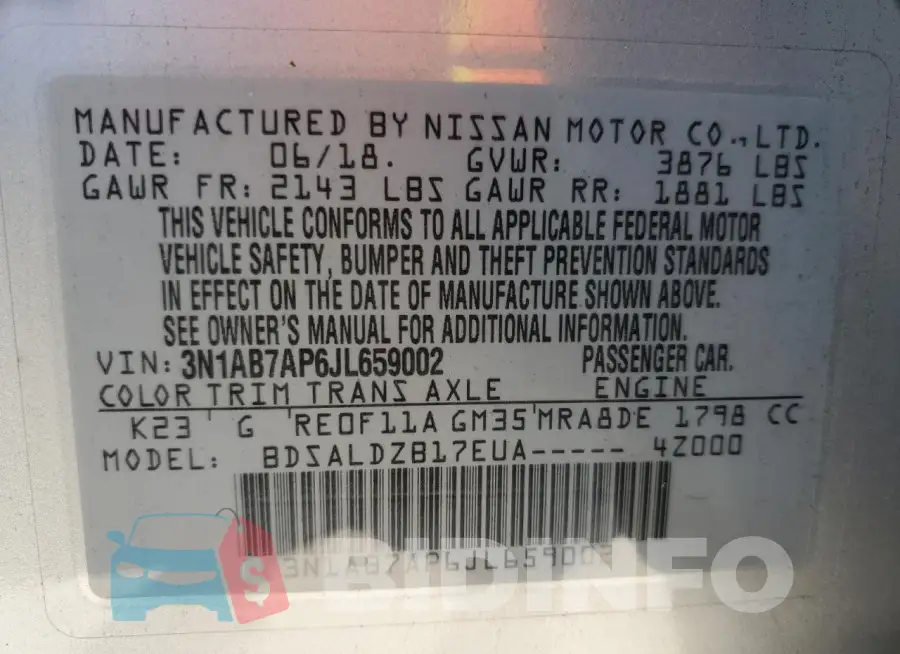 3N1AB7AP6JL659002 Photo# 12