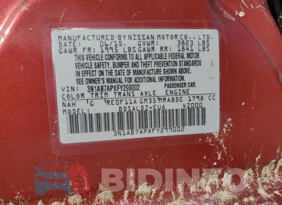 3N1AB7APXFY299002 Photo# 12