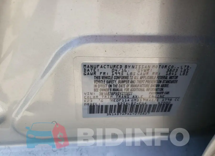3N1AB7APXGY270827 Photo# 13
