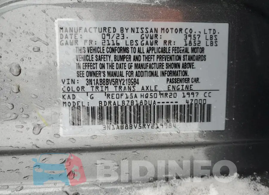 3N1AB8BV5RY219984 Photo# 12