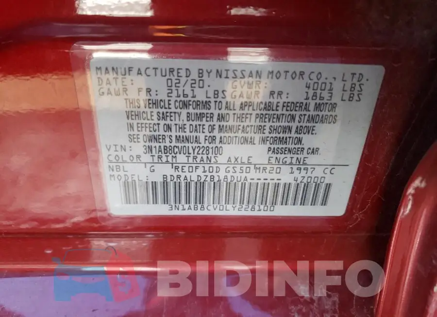 3N1AB8CV0LY228100 Photo# 12