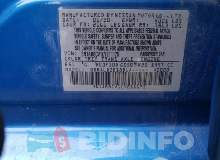 3N1AB8CV1LY211175 Photo# 13
