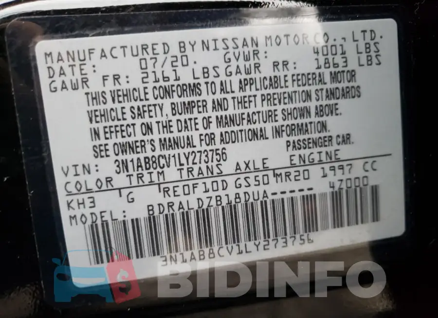 3N1AB8CV1LY273756 Photo# 12