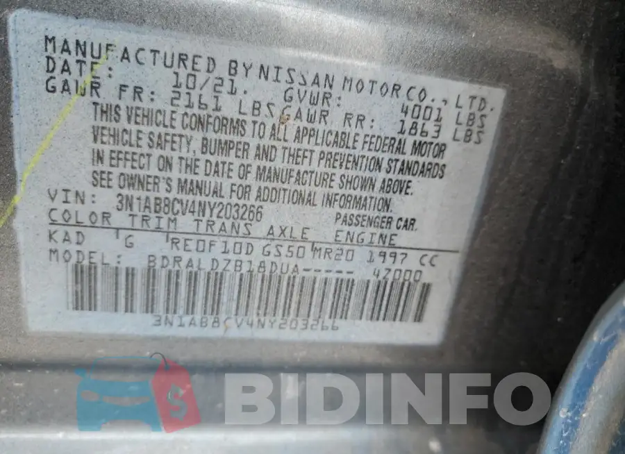 3N1AB8CV4NY203266 Photo# 12