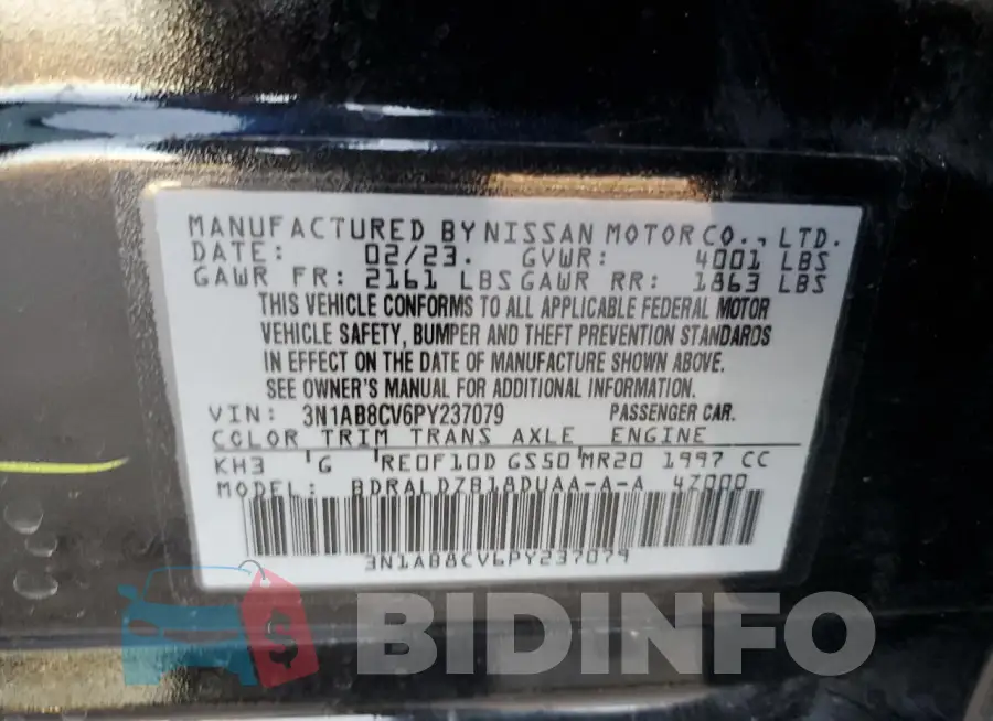3N1AB8CV6PY237079 Photo# 12