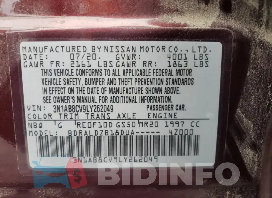 3N1AB8CV9LY262049 Photo# 12