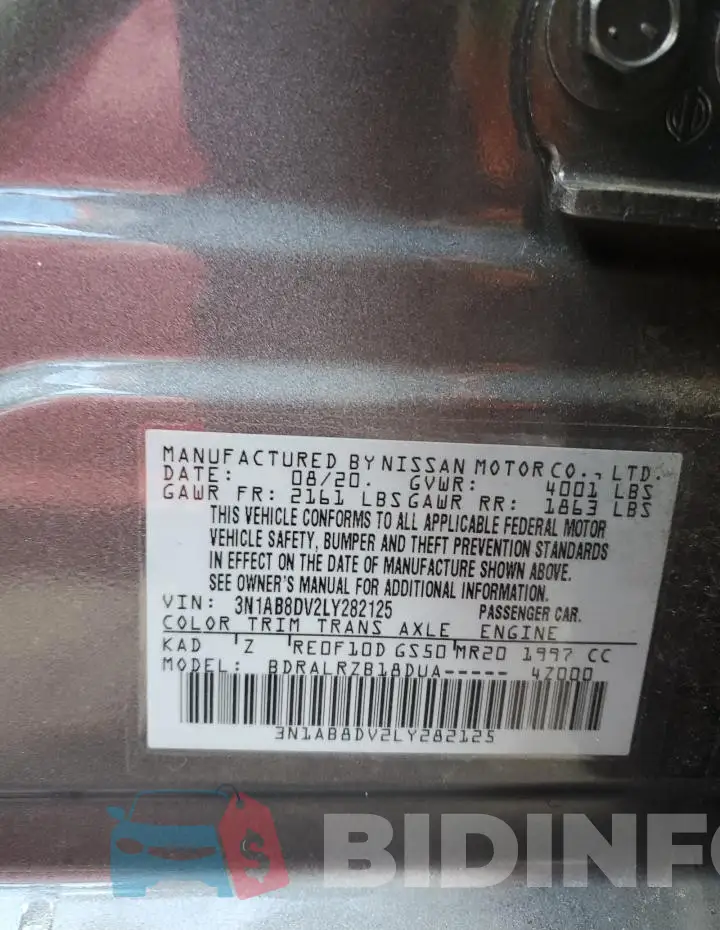 3N1AB8DV2LY282125 Photo# 12