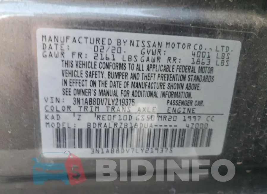 3N1AB8DV7LY219375 Photo# 12