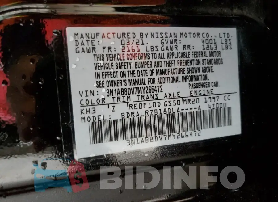 3N1AB8DV7MY266472 Photo# 12