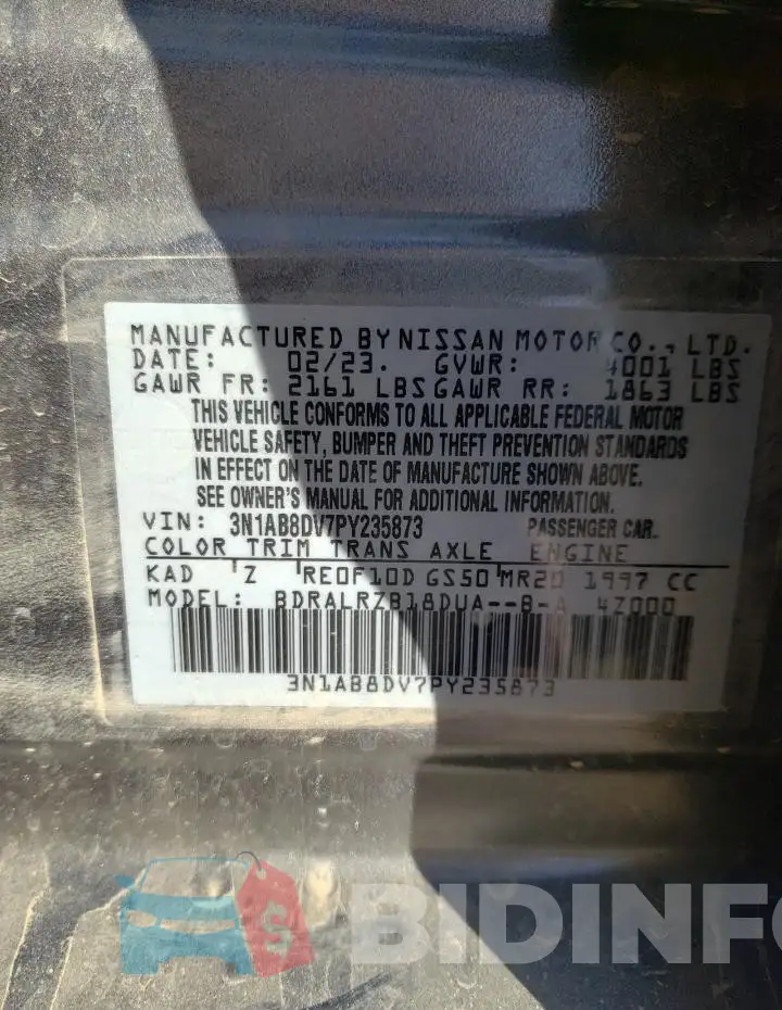 3N1AB8DV7PY235873 Photo# 13