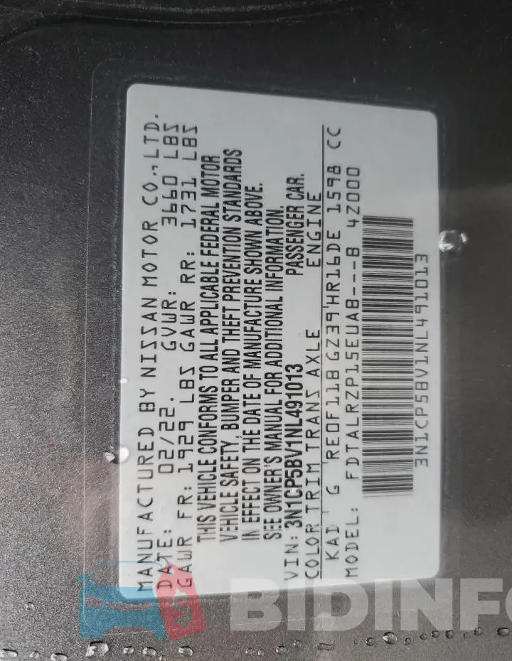 3N1CP5BV1NL491013 Photo# 14