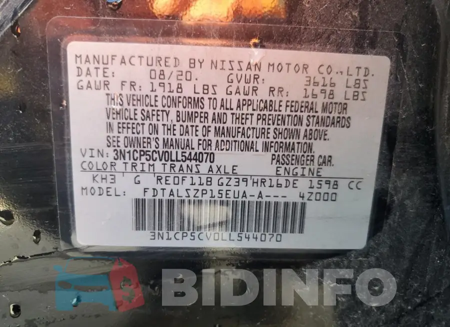 3N1CP5CV0LL544070 Photo# 13