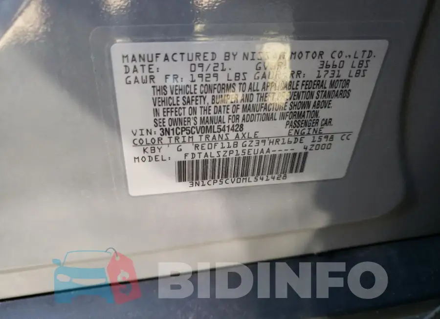 3N1CP5CV0ML541428 Photo# 12