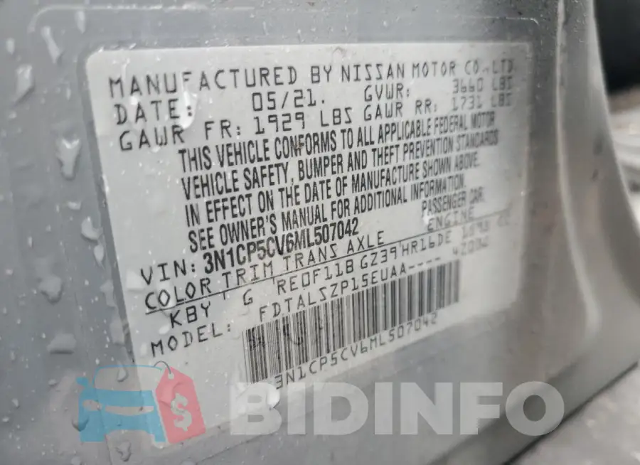 3N1CP5CV6ML507042 Photo# 13