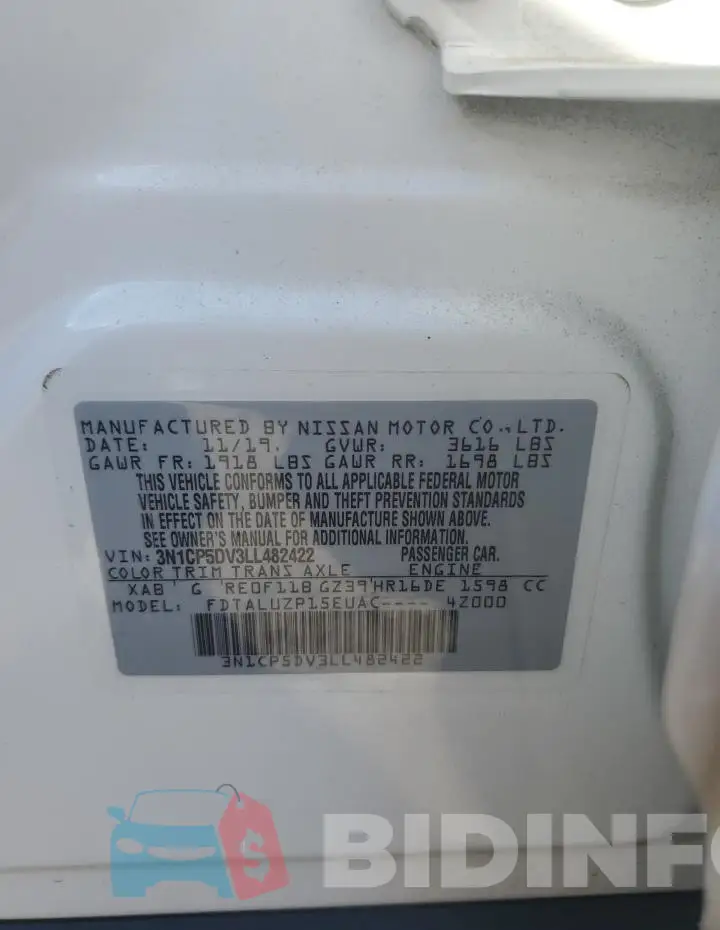 3N1CP5DV3LL482422 Photo# 13