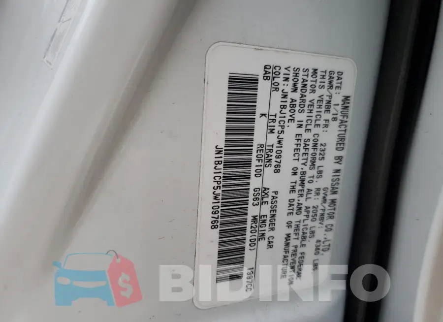JN1BJ1CP5JW109768 Photo# 13