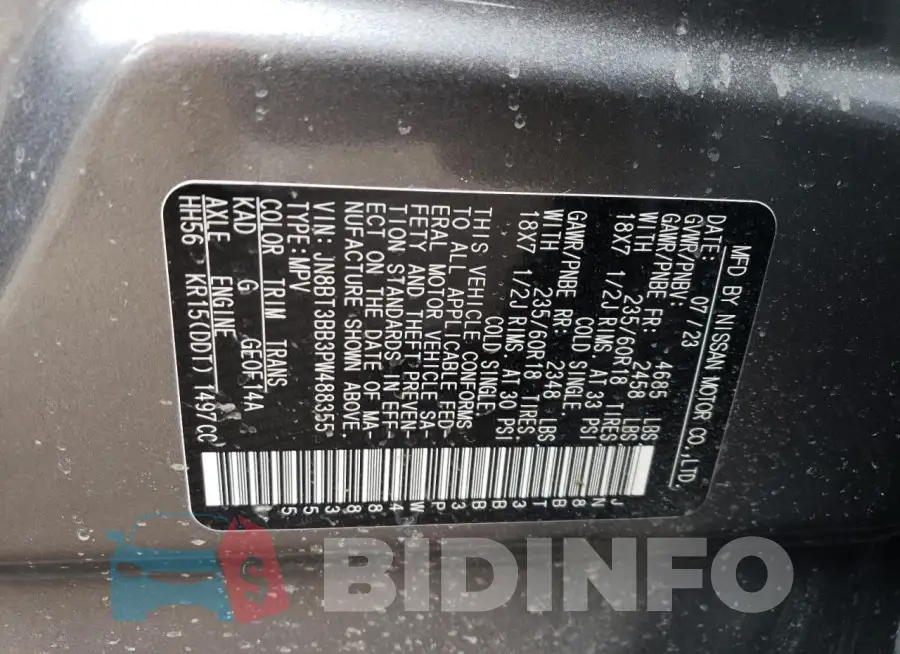 JN8BT3BB3PW488355 Photo# 12