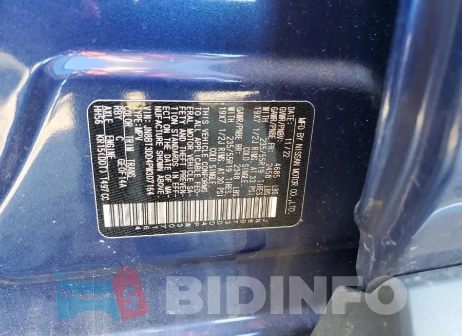 JN8BT3DD4PW307164 Photo# 13