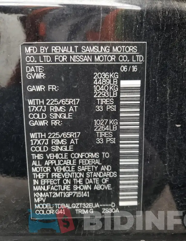 KNMAT2MT1GP715141 Photo# 14