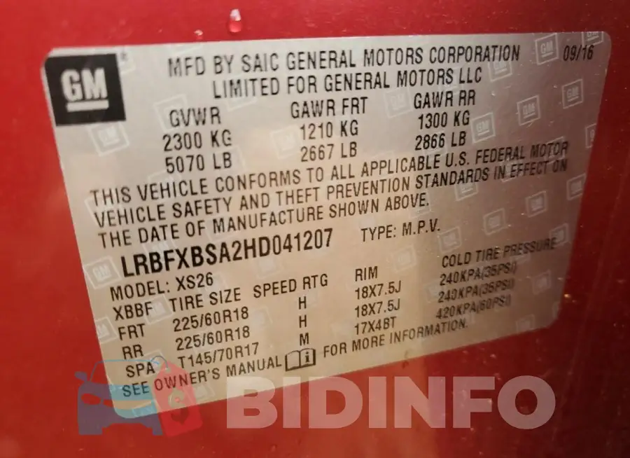 LRBFXBSA2HD041207 Photo# 14