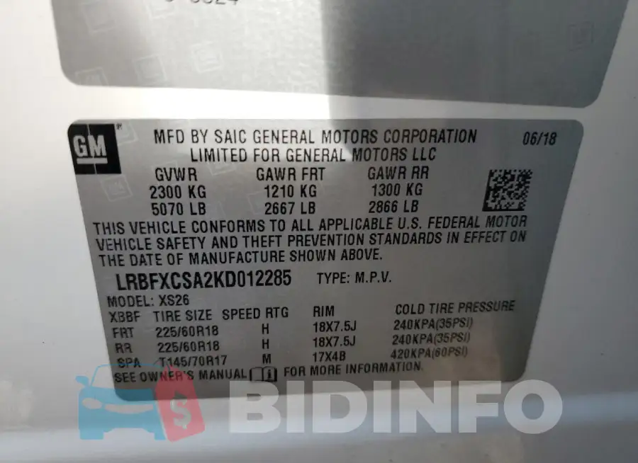 LRBFXCSA2KD012285 Photo# 12