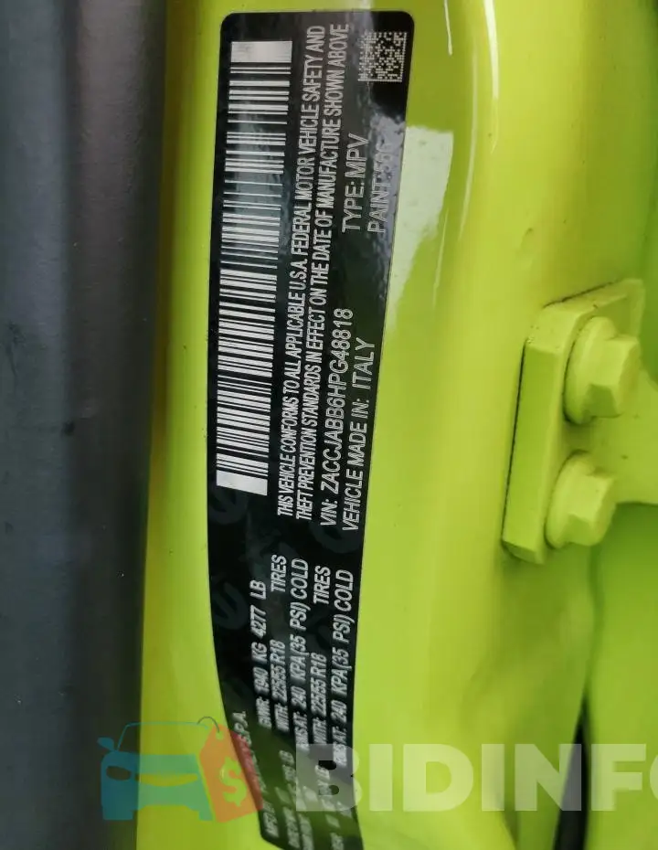 ZACCJABB6HPG48818 Photo# 12