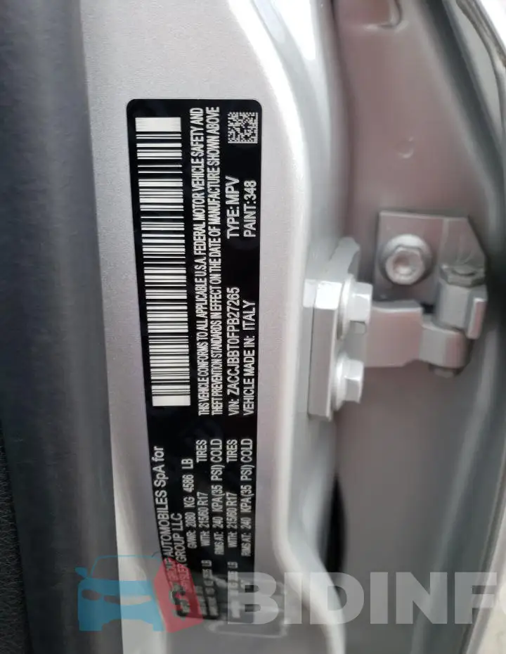 ZACCJBBT0FPB27265 Photo# 13