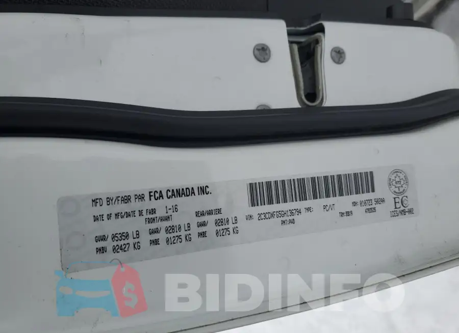 2C3CDXFG5GH136794 Photo# 13