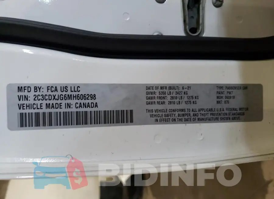 2C3CDXJG6MH606298 Photo# 13